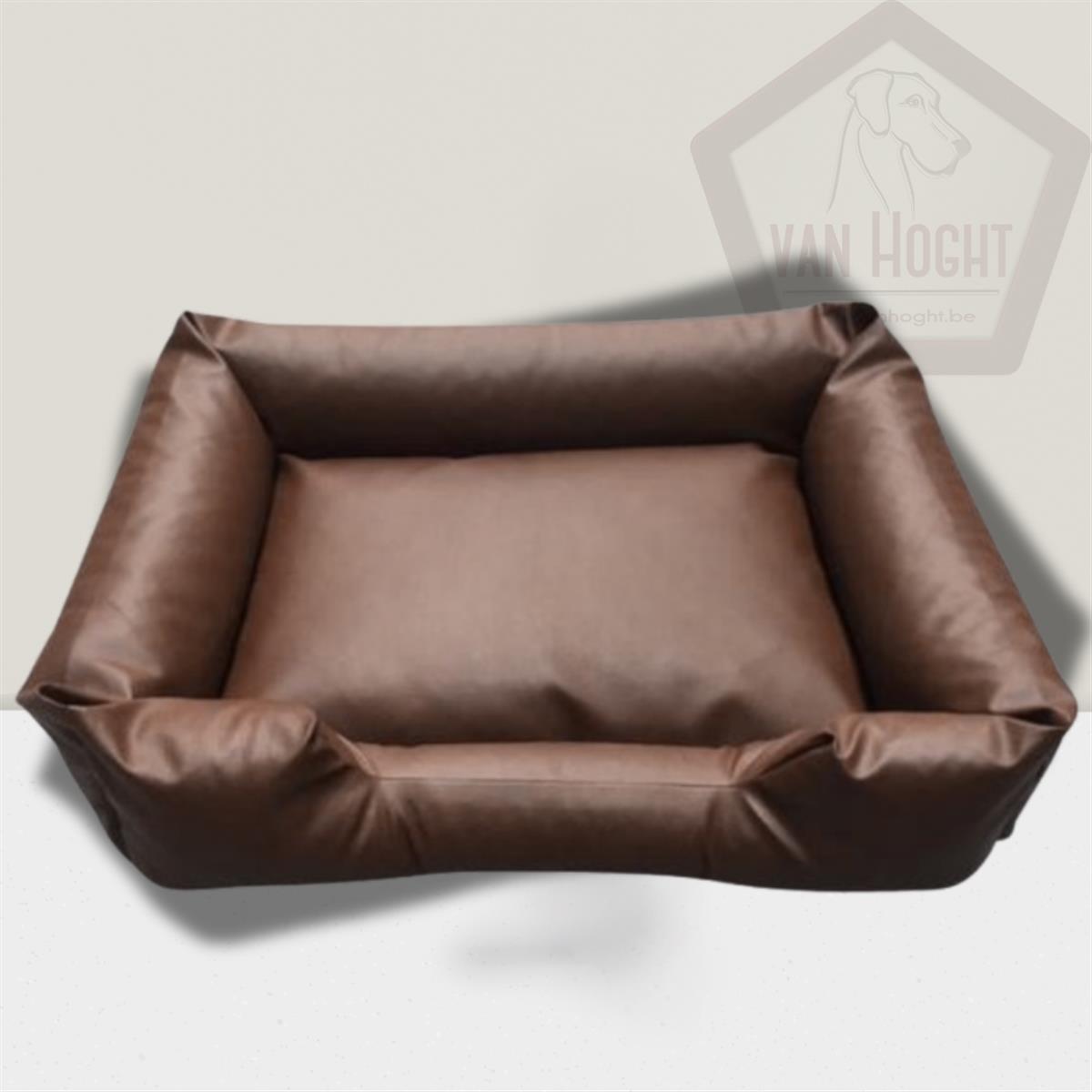 Hondenbed Skai leer 120cm x 90cm Bruin